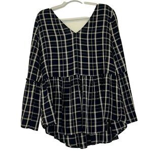 Maurice Tie Back V-Neck Top size L NWT